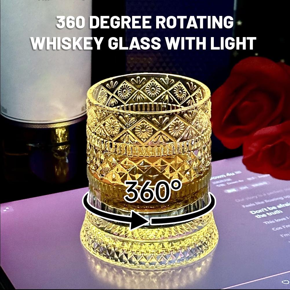 Wine In Beer Glass - 回転式ウイスキーグラス クリエイティブクリスタルビールカップ ストレス解消 リキュールモールド ストレートドリンク ワインタンブラー