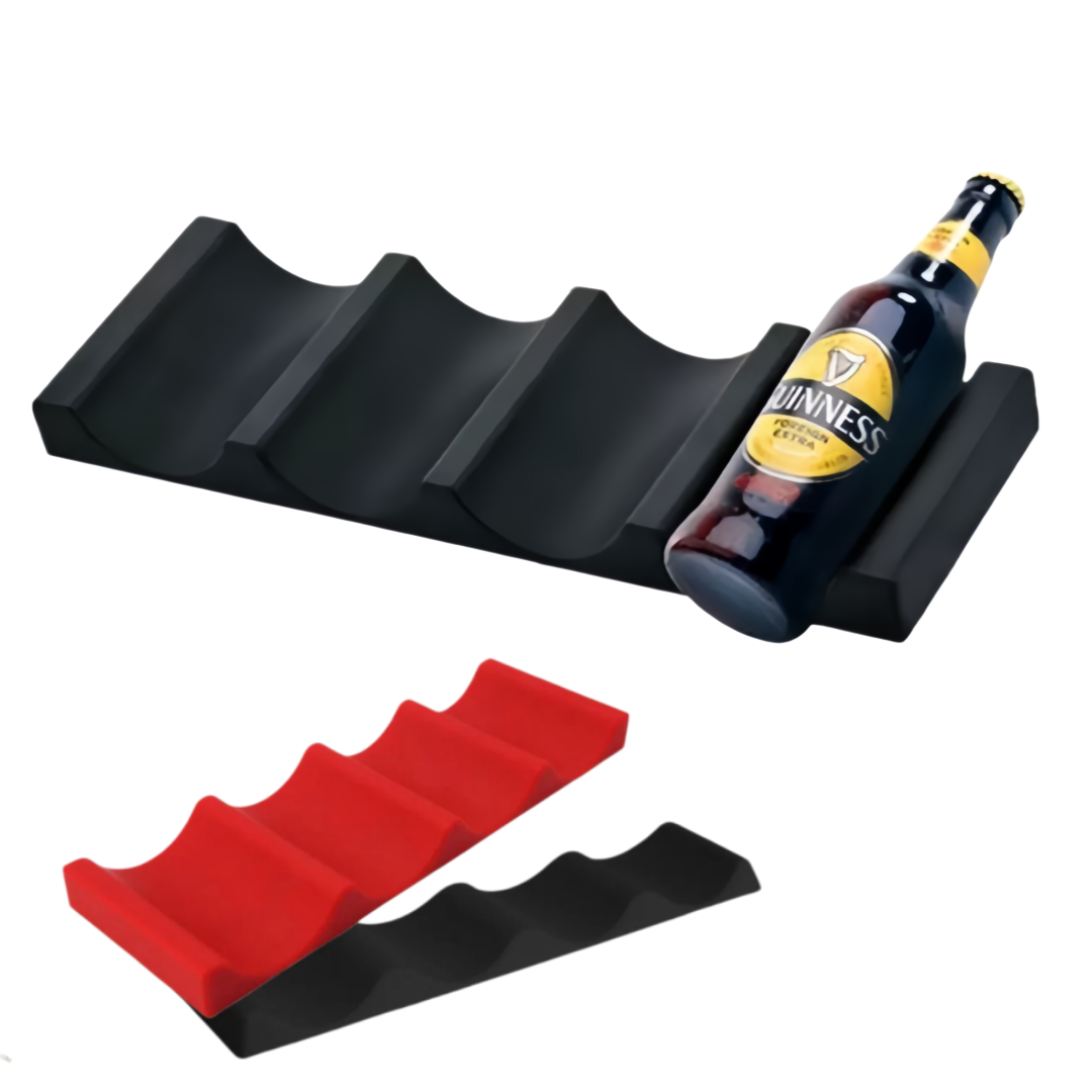 Wine Beer Rack - バーテーブルマット クリエイティブな赤ワインラック ソフトシリコンワイントレイ 滑り止めディスプレイ ラバービールトレイ ボトルホルダー