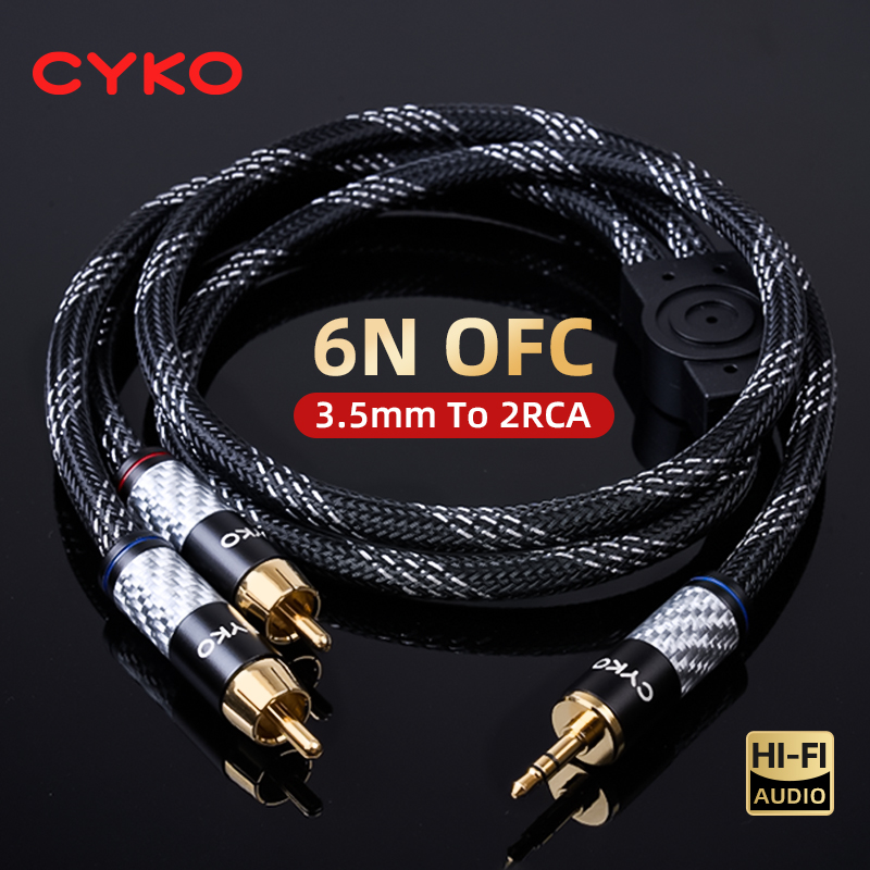 Wine Xo - CYKO Hifi 6N OFCオーディオケーブル 3.5mm -