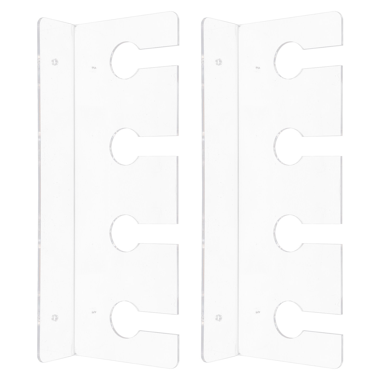 Wine Rack Wall Mount - 2個セット アクリル製ワイングラスホルダー キャビネット下または壁掛けディスプレイラック ステムウェア保護用 モダンで洗練されたデザインのワイングラス