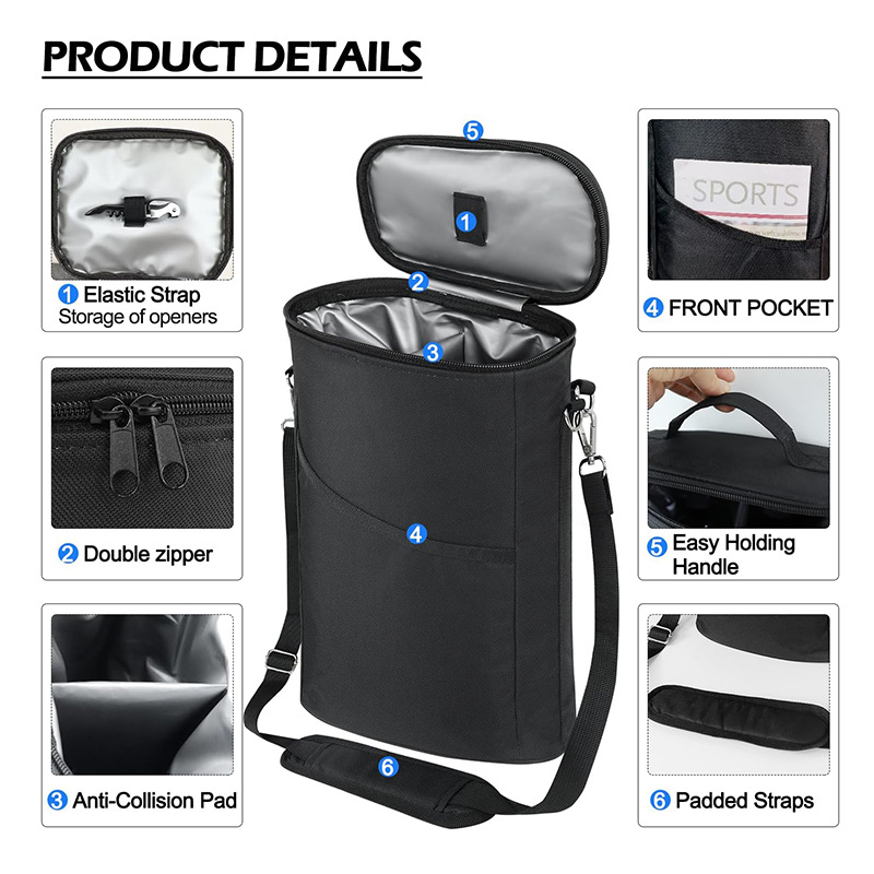ワインキャリートート、断熱漏れ防止ワインクーラーバッグ、ピク - Wine Chiller Sleeve のレビューと価格