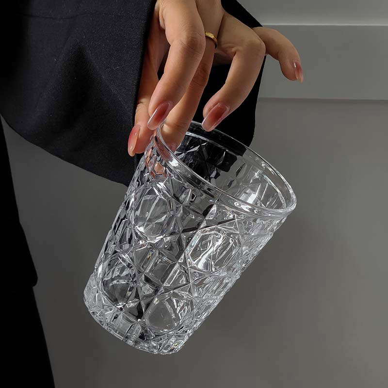 ヴィンテージダイヤモンドパターンのグラス,2ピース,310m - Wine In Beer Glass のレビューと価格