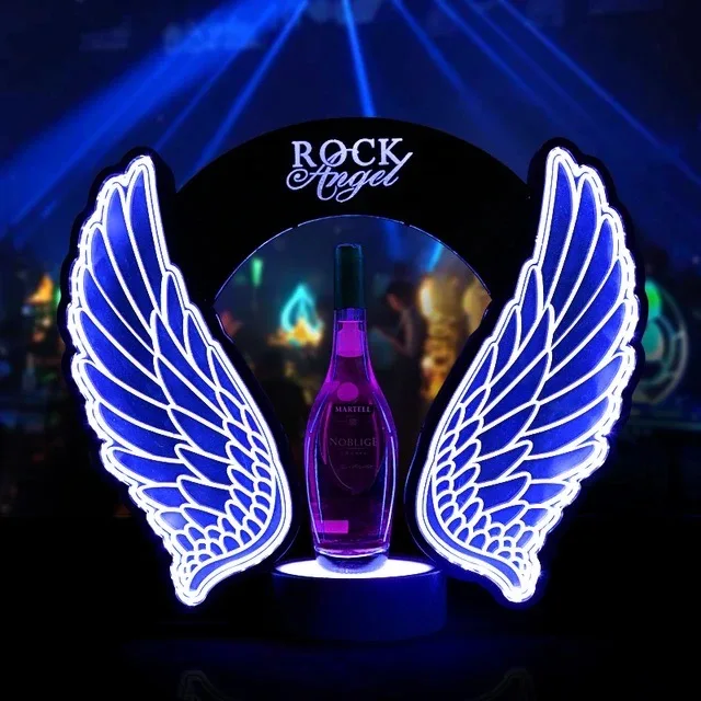 充電式LED点滅エンジェルウィングワインシャンパンボトル装飾 - Wine Beers のレビューと価格