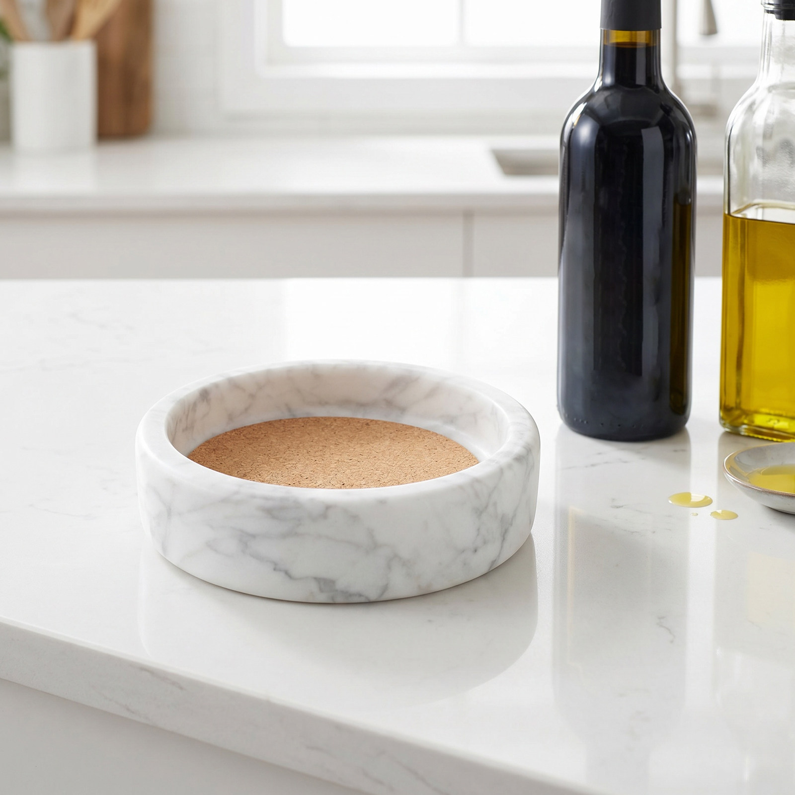 ワインボトルコースターパッド大理石模様エレガントな滑り止めド - Wine In Beer Glass のレビューと価格