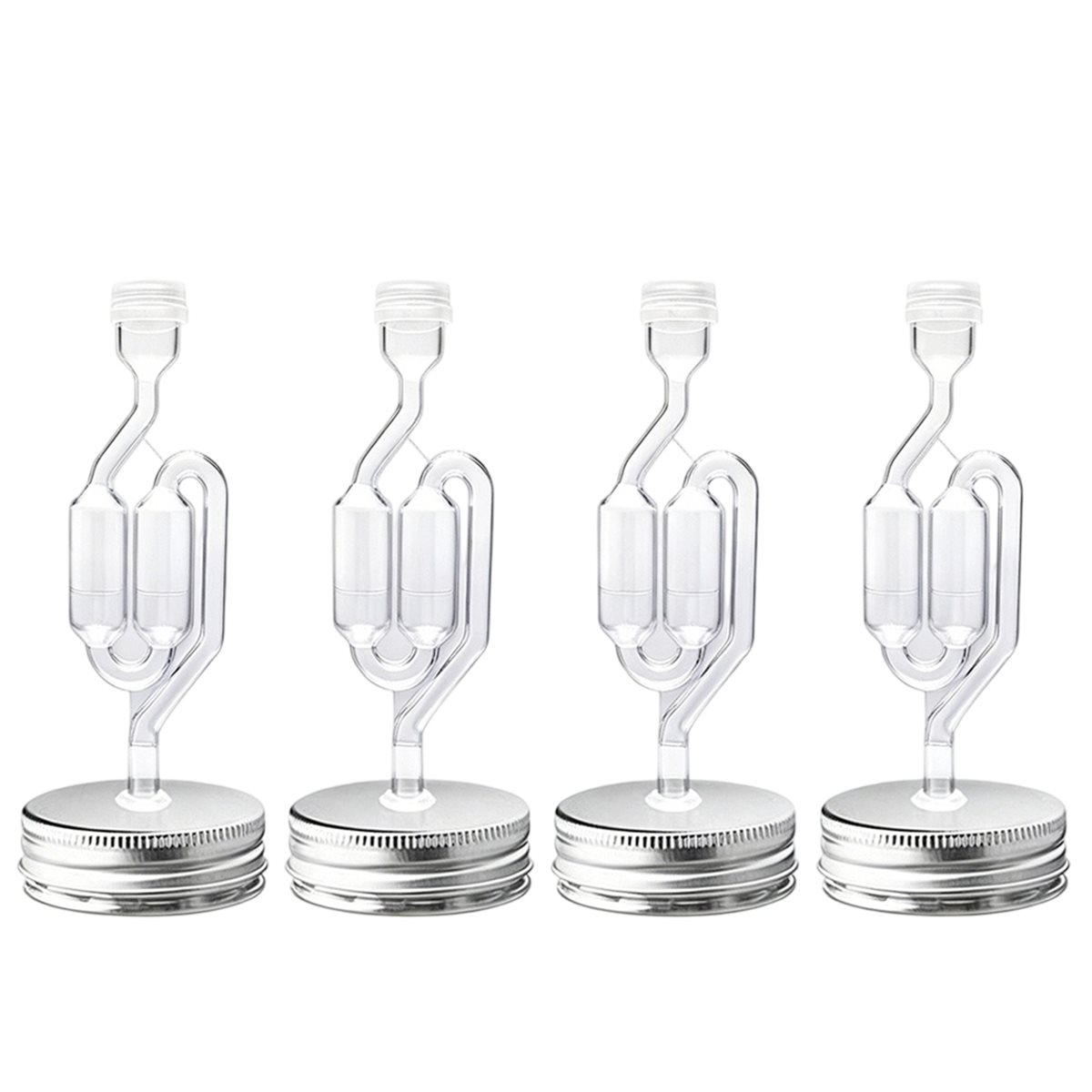 4個入り 70mm 発酵蓋＆エアロックコンボセット 広口瓶用 - Wine Beer Cider のレビューと価格