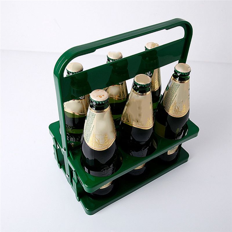 AT44-6 穴あき折りたたみ式ビールボトルホルダー、ハンド - Wine Beer Rack のレビューと価格
