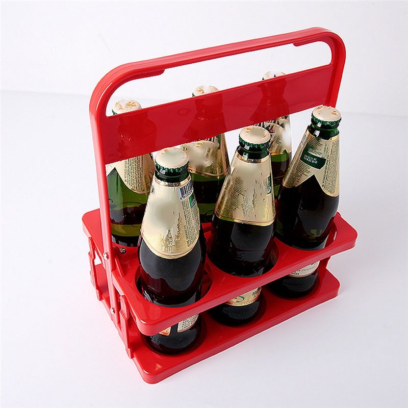 AT44-6 穴あき折りたたみ式ビールボトルホルダー、ハンド - Wine Beer Rack のレビューと価格