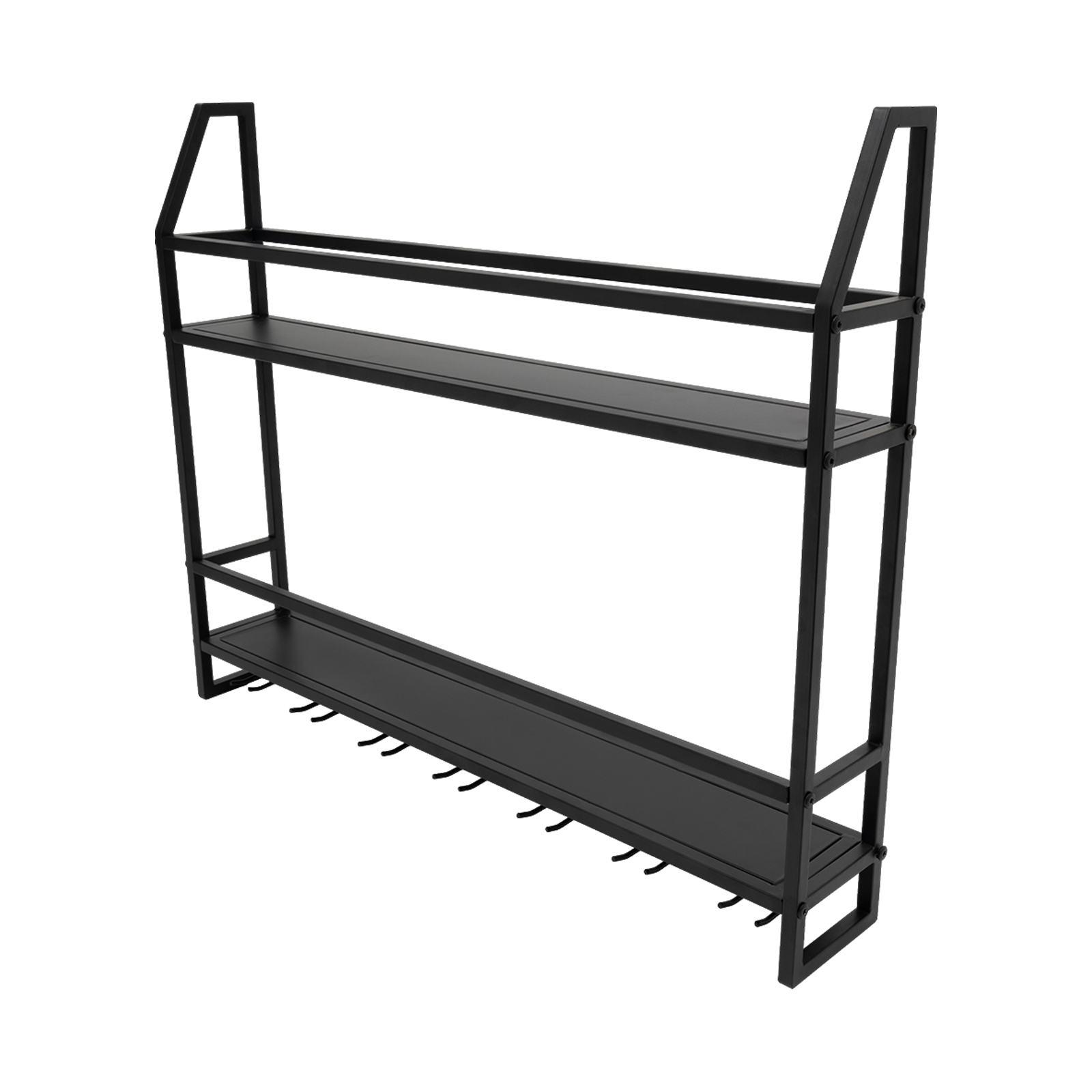 二層ワインラック壁掛けグラスホルダー棚オーガナイザー棚収納7 - Wine Rack Wall Mount のレビューと価格