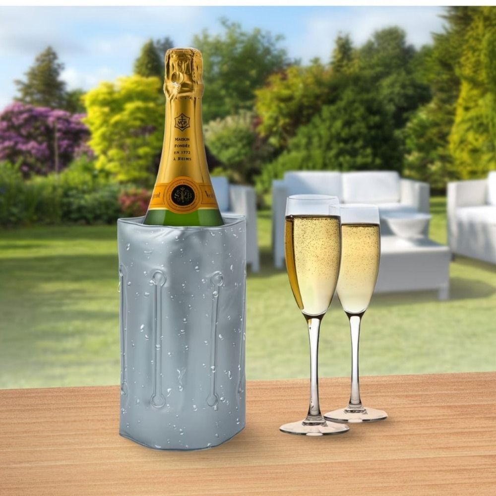 再利用可能なワインクーラーバッグ グレー 急速冷却断熱ワイン - Wine Chiller Sleeve のレビューと価格