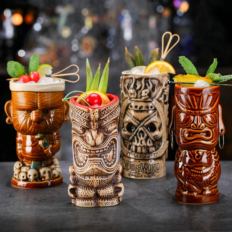 クリエイティブなセラミックマグ シャーマントーテムフェイス  - Wine With Beer Cocktail のレビューと価格