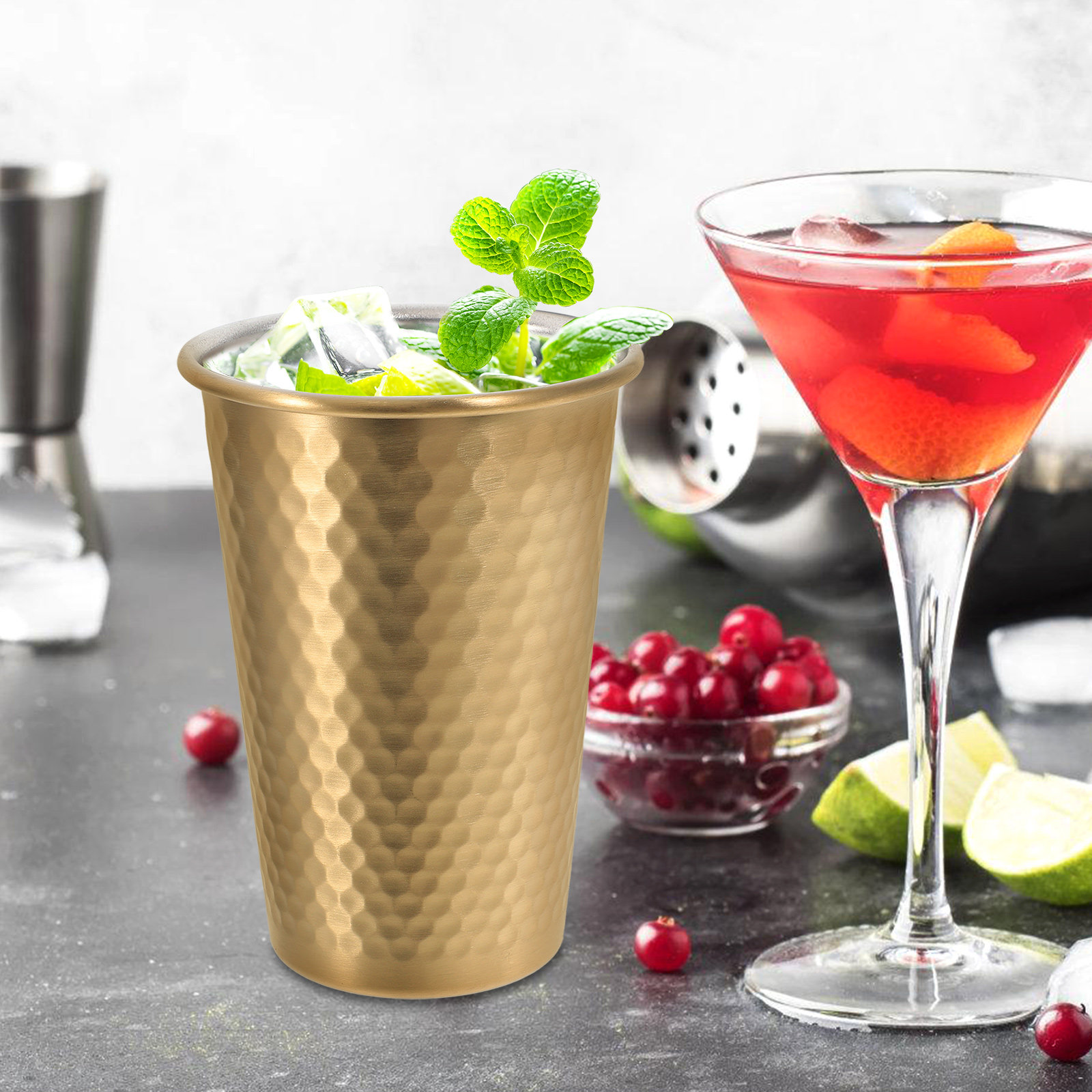 ステンレス製ビールカップ 400ml 多機能キャンプ用ワイン - Wine In Beer Glass のレビューと価格