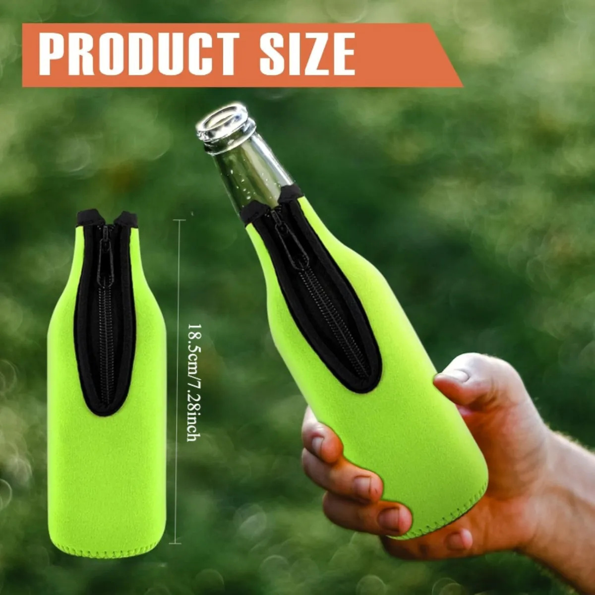 ビール瓶用断熱スリーブ6色セット、ジップアップボトルジャケッ - Wine Chiller Sleeve のレビューと価格