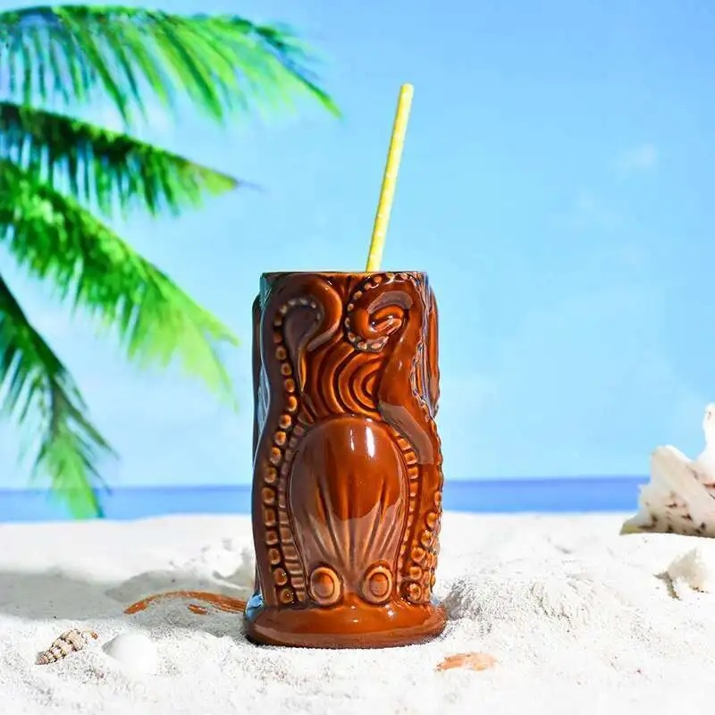 ティキバーカクテルカップ ハワイ トロピカルビーチ スムージ - Wine Beer Indian のレビューと価格