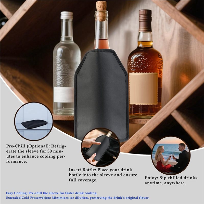 B-T 2X ワインクーラースリーブ、ワインボトル用ジェルク - Wine Chiller Sleeve のレビューと価格