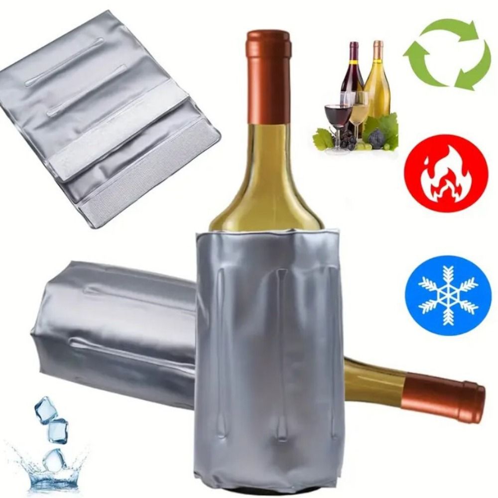 飲料バッグ 再利用可能なワインクーラーバッグ グレー 急速冷 - Wine Chiller Sleeve のレビューと価格