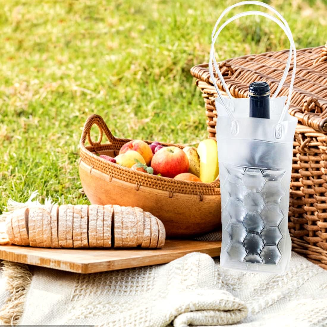 アイスワインバッグホルダーシャンパンビールクーラーワイングラ - Wine Chiller Sleeve のレビューと価格