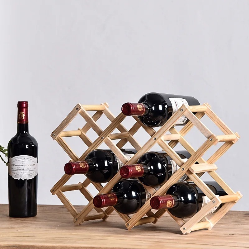 積み重ね可能なワイン収納棚 3、5、6、10 ボトル木製ワイ - Wine Rack Wall Mount のレビューと価格