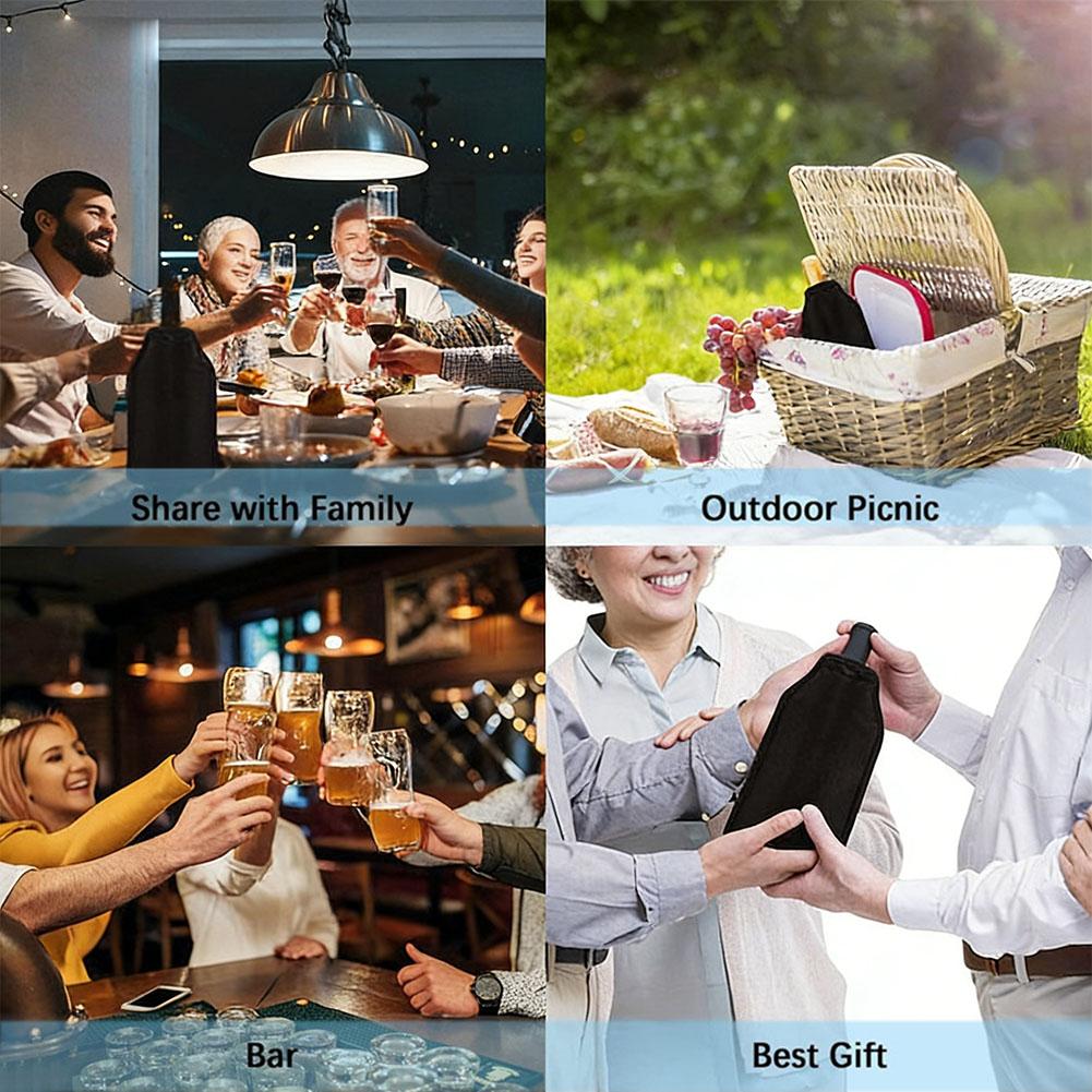 ワイン冷却ホルダー アイスバッグ ジェリーピクニック用飲料  - Wine Chiller Sleeve のレビューと価格