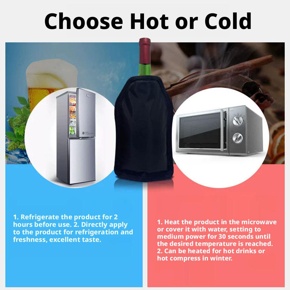 ワイン冷却ホルダー アイスバッグ ジェリーピクニック用飲料  - Wine Chiller Sleeve のレビューと価格