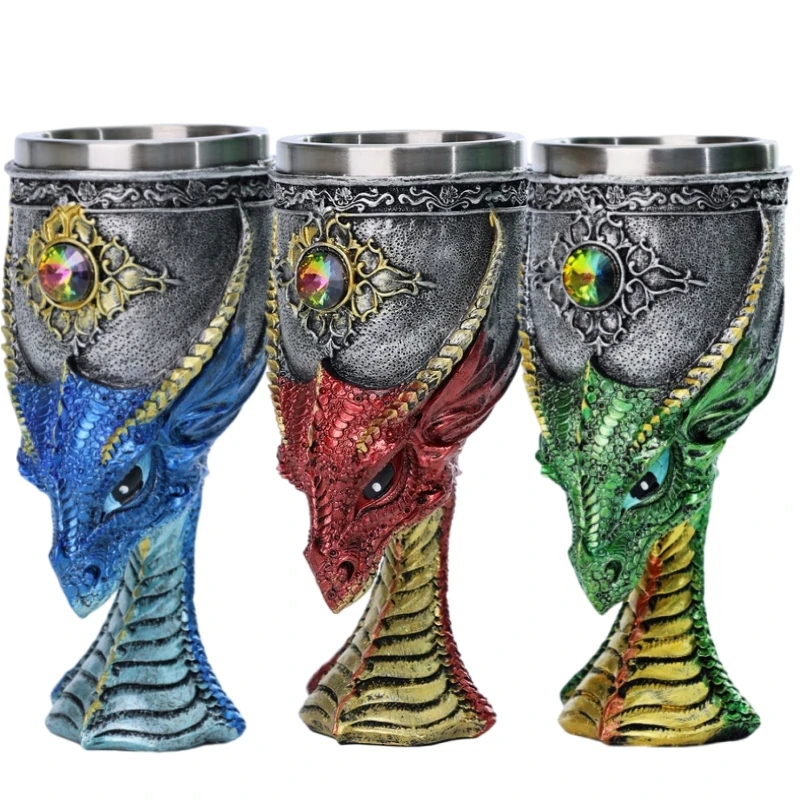 200 ミリリットルドラゴンヘッドゴブレットステンレス鋼樹脂 - Wine In Beer Glass のレビューと価格