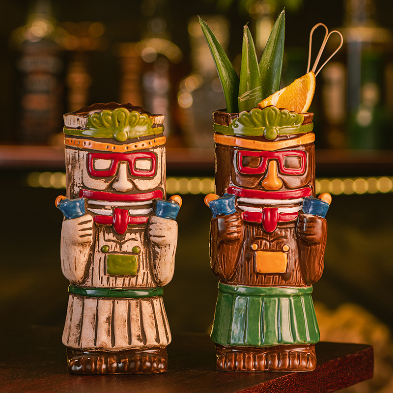 セラミック製ティキマグ、ハワイアン・トロピカル・カクテルカッ - Wine With Beer Cocktail のレビューと価格
